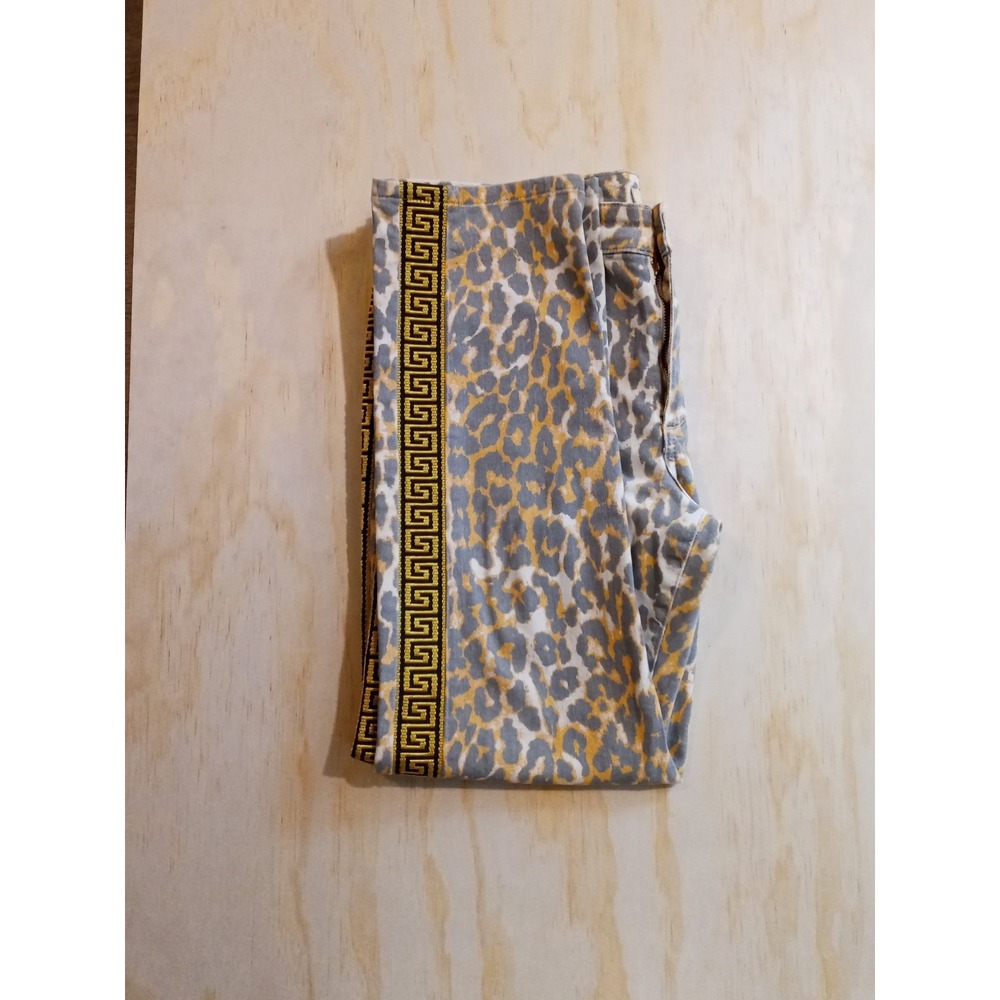 Joe's Jeans Leopard Gold Sparkly Geometric Trim $189. Ankle Mid Rise 32 - Picture 12 of 12